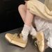 Women Trainers Flats Sneakers Gingerbread House Korean Style Dexun For Women Spring New Thick Soled Niche Sneakers Casual Versatile White Shoes_vogvips.com