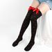 Red Lips Love Valentine's Day stockings will be over the knee stockings cute bow stockings_vogvips.com