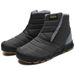 Winter Warm Round Toe Winter Men's Flat Heel Casual Black Cotton Shoes Winter Warm Non Slip Large Cotton Shoes_vogvips.com