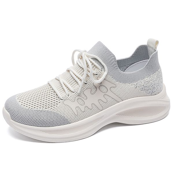 Women's New Mesh Breathable White Women's Autumn Fly Woven Niche Versatile Casual Shoes Soft Sole_vogvips.com
