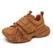 Women S Fashion Sneakers With Rhinestones Slip On Design Thick Platform Sole Breathable Comfortable For Wear Casual_vogvips.com