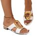 Summer Peep Toe Sandals For Women New Style Versatile Casual Chunky Heel Metal Buckle Niche Style_vogvips.com