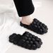 Summer New Poop Feeling Bubble Lychee Style Soft Bottom Indoor Slippers, Home Bathroom Shower Cool Slippers For Women_vogvips.com