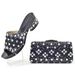 Square Rhinestones Embellish Everything Casual Travel Dating Fashion With Sandals And Clutch Outside Wear Party_vogvips.com