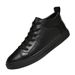 First Layer Medium Top Men's Shoes High Top Board Shoes Men's Shoes Warm Cotton Shoes Men_vogvips.com