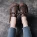 Genuine 2026 New Platform Loafers With Soles, Spring Autumn Vintage Versatile Leather Shoes For Wide And Thick Feet_vogvips.com