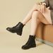 24 Winter New Cowhide Chunky Heel Thin Velvet Martin Ming X Same Style Versatile Women's Fleece-Lined Genuine Leather_vogvips.com