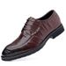 Men's leather shoes Business casual leather hollowed out men's shoes_vogvips.com