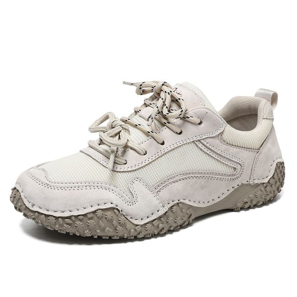 Unisex Genuine Leather Casual Sneakers - Breathable, Comfortable & Stylish For All Seasons - Outdoor Walking Shoes With Rubber Sole (Multiple Colors)_vogvips.com