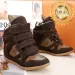 New Colors Marant Internal Height Increasing Shoes Hot Sale Black Genuine Leather Real Bekett Leather-trimmed Suede_vogvips.com