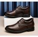 Men's Shoes Inner Height Increase Leather Shoes Gentleman Dress Casual Shoes Low-top Leather Platform Single Shoes_vogvips.com