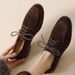 2025 Autumn New Lefu Lace Up Deep Mouth Single Coarse Heel British Style Casual Small Leather Women's Shoes_vogvips.com
