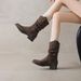 Gravity Shoe Factory Small Size Pile For Women Spring And Autumn 2025 New Style Internal Height Increase Western Cowboy_vogvips.com