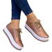 New round head thick sole casual rubber shoes single shoes_vogvips.com