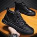 Autumn New High Top Men' Breathable And Non Lip Chef Hoe, Korean Verion Veratile Martin Boot, Workwear Board_vogvips.com