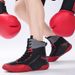 Wrestling Shoes Men's Mid Cut Professional Boxing Shoes Non Slip Wear Resistant Fighting Shoes Fighting Special Training Shoes Muay Thai Sanda Shoes_vogvips.com