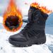 Snow Boots For Men, Outdoor Skiing, Warm Cotton Shoes, Waterproof, Cold Proof, Windproof, High Cut Cotton Boots_vogvips.com