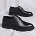 Men's New Business Formal Genuine Leather Casual Spring Autumn Breathable British Korean Style Pointed Toe Groom Wedding_vogvips.com