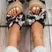 Women's Shoes INS Handmade One Word Rope Straw Woven Four Seasons New Outdoor Stitching Bow Flat Heel Slippers For Outdoor Wear_vogvips.com