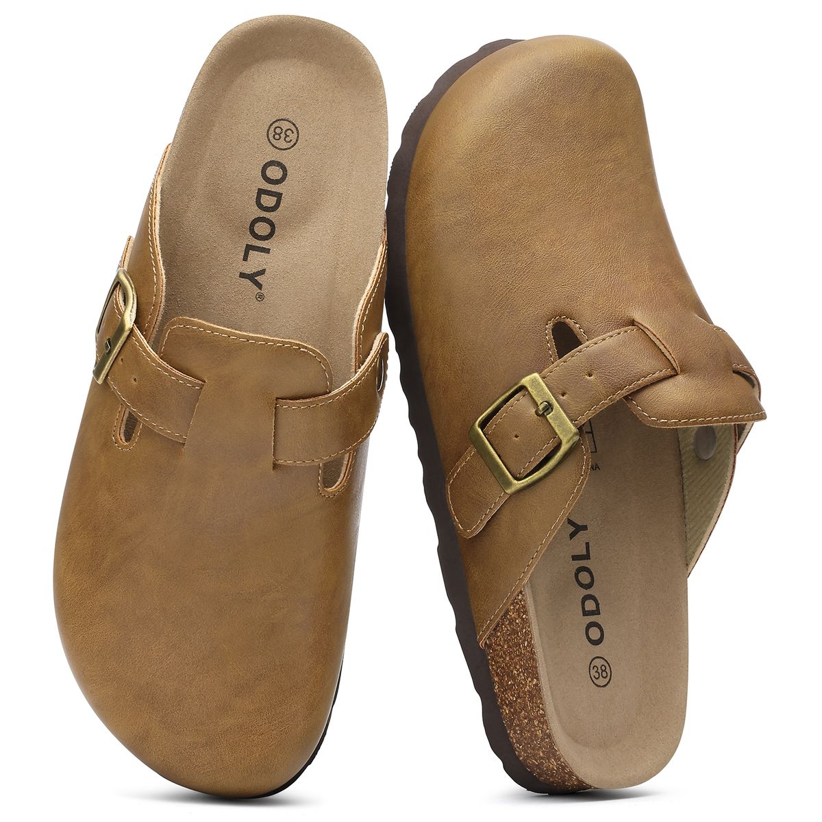 Asgard Women's Vegan Leather Clogs Outdoor Slip-on Cork Footbed Mules Slippers With Arch Support Unisex Non-slip Potato_vogvips.com