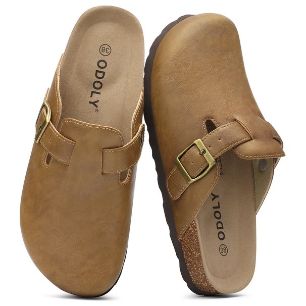 Asgard Women's Vegan Leather Clogs Outdoor Slip-on Cork Footbed Mules Slippers With Arch Support Unisex Non-slip Potato_vogvips.com