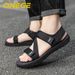 A Pair Of Men's Breathable Simple Summer Sandals, Wear-Resistant, Beach Shoes, Non-Slip Outdoor Anti-Odor Slippers,_vogvips.com