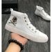 New 1 New Popular Autumn Winter Style Personalized Metal Skull Genuine Leather Breathable High-top Shoes Men's Fashion Scale Patt_vogvips.com