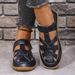 Cross-border Plus-size Cross-woven Closed-toe Sports Sandals, Velcro Flat Shoes, Women's Roman Sandals_vogvips.com