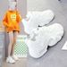Women's Chunky Sneakers 2026 Spring New Model, Popular Thick-soled Versatile Casual Sports White Shoes For Women 2802_vogvips.com
