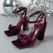 Cross-border Foreign Trade European And American Butterfly Flower 34-44 Large Size Fashionable Chunky Heel Suede_vogvips.com