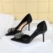8238-H52 Chinese Style Women's Banquet High Heels Shallow Mouth Pointed Side Hollow Rose Water Diamond Flower Single_vogvips.com