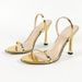 Women's High Heeled Sandals Gold Plated PU Leather Double Layer UV Electroplated Stiletto_vogvips.com