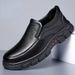 European Warm Series Autumn Winter New Men Large Size Casual Leather Middle-aged And Elderly Fleece-lined Cowhide Dad Men's Shoes Slip-on_vogvips.com