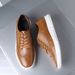 Euro Step Men's Large Size Casual Fashion Korean Version British Style Lace-up Sneakers Comfortable Breathable Shoes_vogvips.com