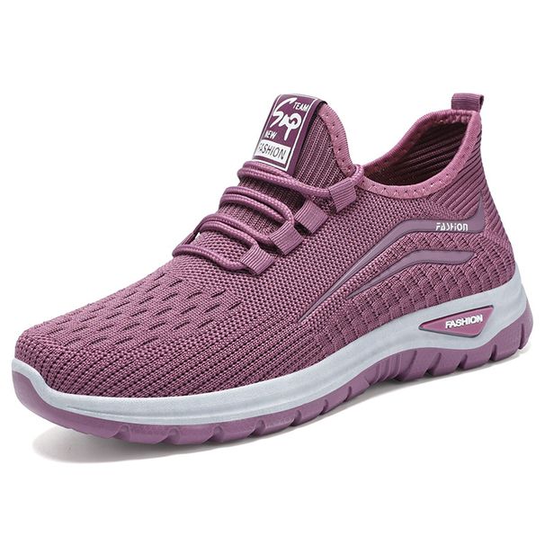 Women's Knit Slip-On Walking Shoes | Lightweight Soft Sole Platform Sneakers | Breathable Casual Shoes For Women_vogvips.com