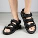 A Pair Of Fashionable Summer Simple Breathable Sandals, Wear-Resistant, Lightweight, Casual, Beach-Ready, Versatile_vogvips.com