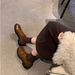 Grape Mom Same British Style Retro Exquisite Carved Baroque Single Monk Strap Leather Shoes For Women Autumn Winter_vogvips.com