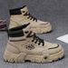 European Warm Series Leather Surface Autumn Winter New Style Yellow High-top Martin Boots Fashion Trend Outdoor Travel Sports Versatile_vogvips.com