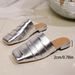 Summer New Style Women's Pleated Square Toe Slip-On Muffin Low Heel Closed Toe Shoes Small Size_vogvips.com
