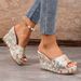 Women's European American Style Wedge Sandals Summer Print Export New Chinese Style Platform Sandals_vogvips.com