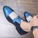 Euro Step Men's Fashion Summer Square Toe Top Layer Leather Business Formal Brogue Office Three-Joint Oxford Shoes_vogvips.com