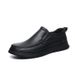 New leather thick sole line comfortable men's shoe cover foot flat warm leather shoes_vogvips.com