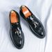 Men's Patent 2025 Tassel Black Casual British Wedding Business Formal Leather Shoes For Men_vogvips.com