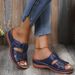 New Open Toe Casual Round Toe Wedge With Beach Thick Soles In Solid Color_vogvips.com