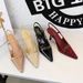 2629-A2 European And American Style Banquet Pointed Toe Heels Stiletto Patent Leather Metal Buckle Backless Back Strap_vogvips.com