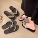 Black High-end Non-slip Wedge-heeled Thick-soled Flip-flops Women, Summer Outdoor Wear, 2026 New Model,_vogvips.com