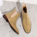 Large Size 46 Suede Chelsea Men's Shoes British Trend Casual High Top Leather Shoes Workwear Short Boots Martin Boots_vogvips.com