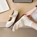 Leather Mary Jane For Women 2025 Spring Autumn New Flat Soft Sole Velcro Comfortable Fashion Versatile Casual Shoes_vogvips.com