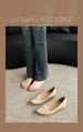 Patent Leather Shallow Mouth Heighten Single Shoes Female Spring And Summer Pointed Metal Flat Commuting All Fashion Small Leather Shoes_vogvips.com