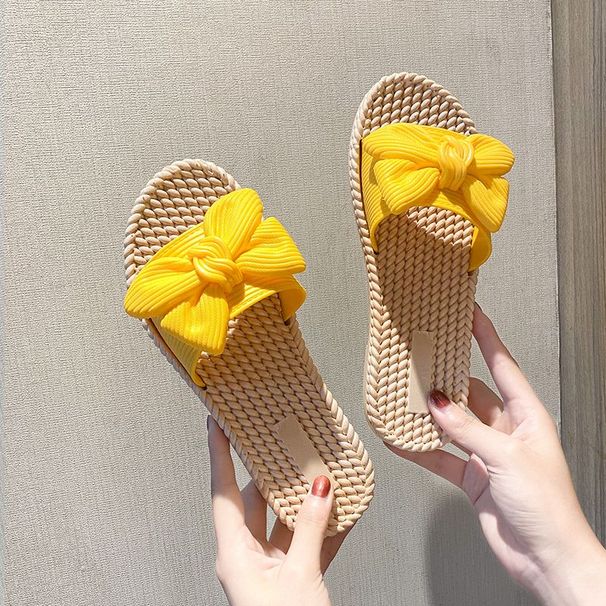 Women's Summer Autumn Fashion Slippers With Bow, 2021 New Model, Popular Korean Version, Trendy And Non-slip_vogvips.com